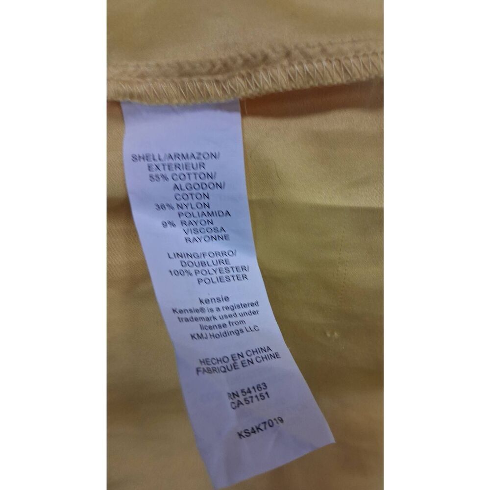Kensie womens xl eyelet yellow dress spring summer - Picture 8 of 9